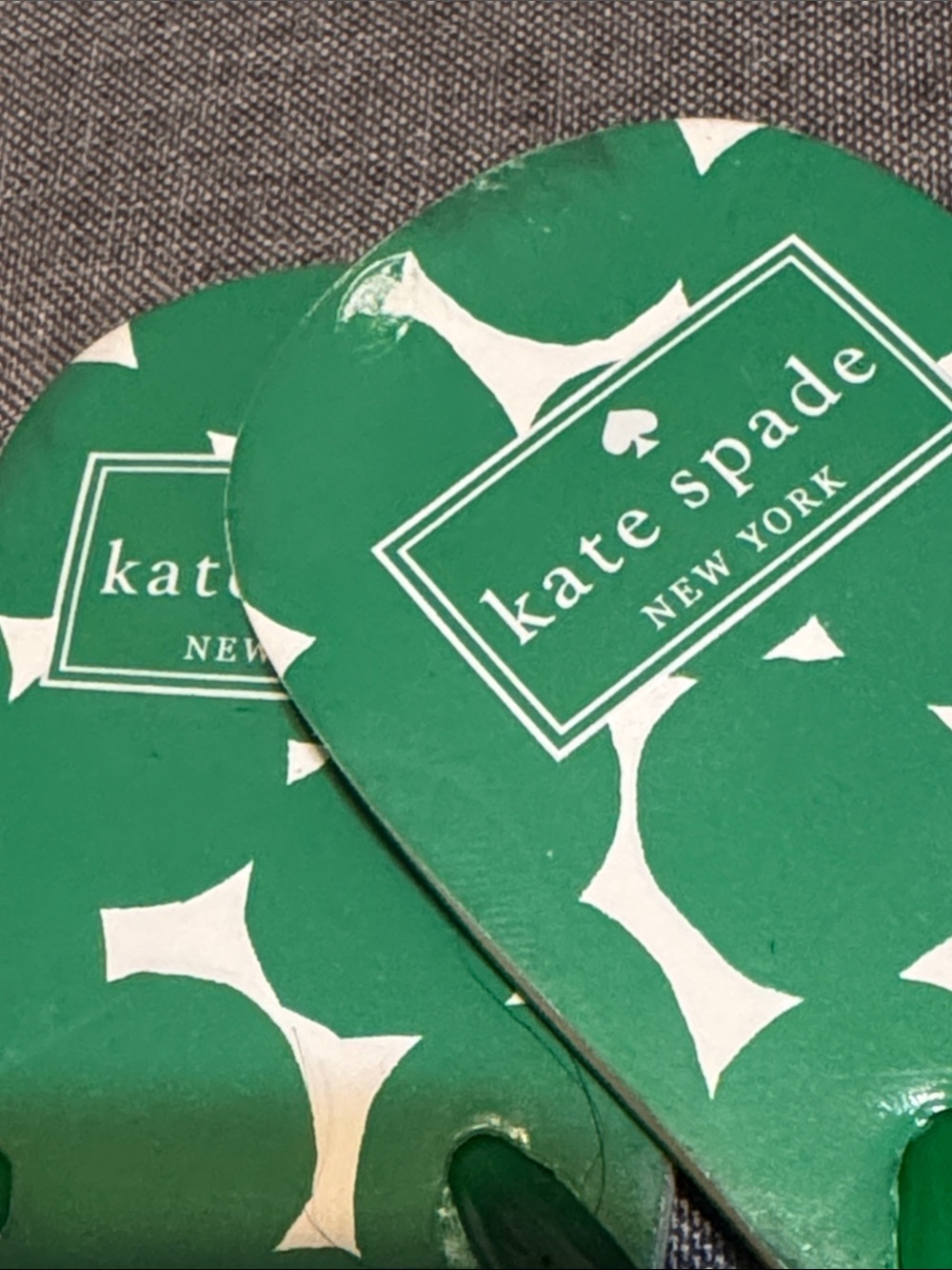 Kate Spade New Bright Green Flat Flip Flop Sandal 8 - Picture 8 of 9